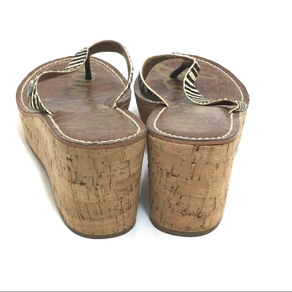 Sam Edelman zebra Romy Wedge Sandal Size 8 1/2 - Picture 4 of 6